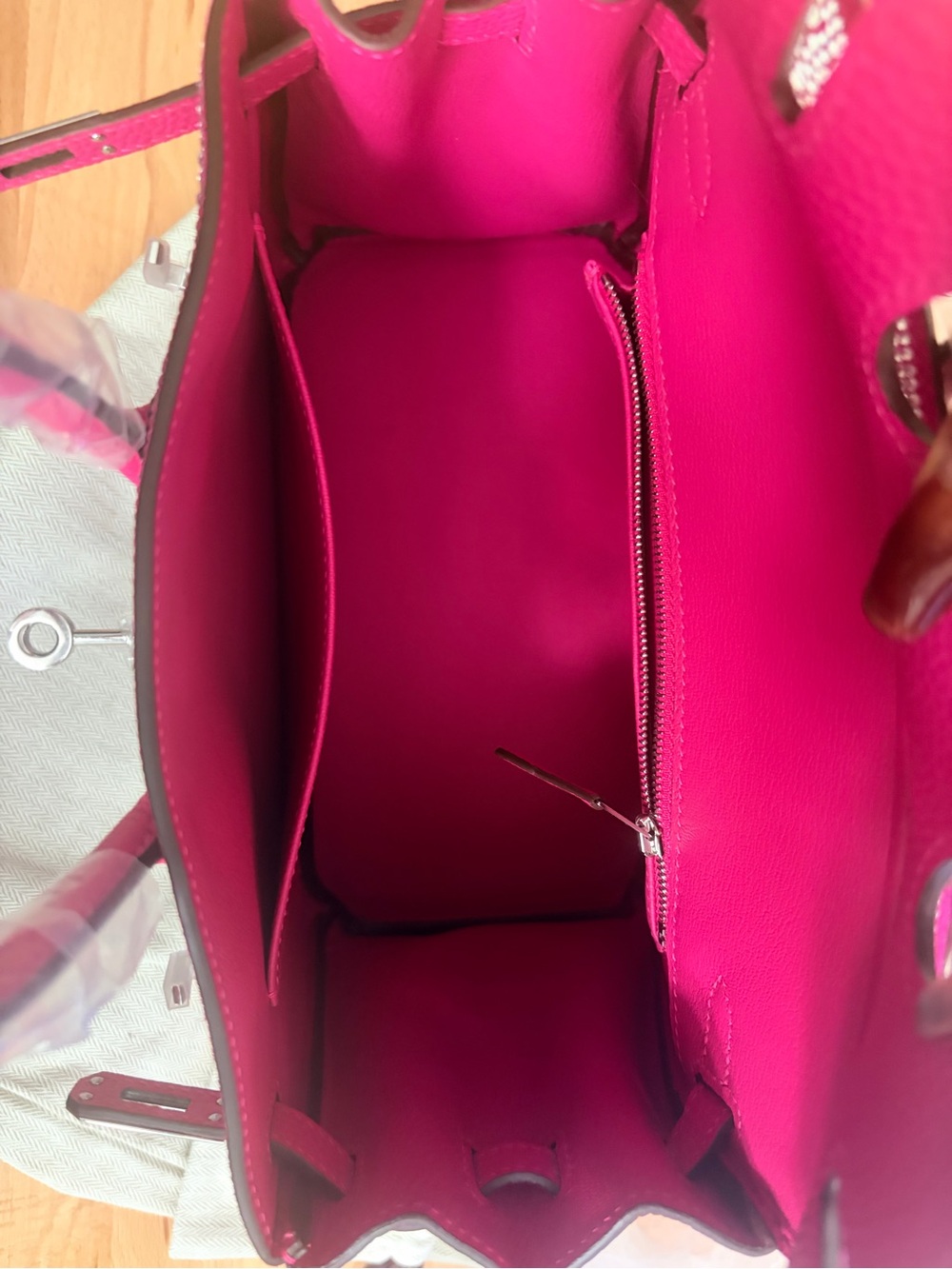 H Birkin 25 Doblis suede rose tyrien PHW PINK PRINCESS BLING SWAROVSKI CRYSTAL - Picture 16 of 17